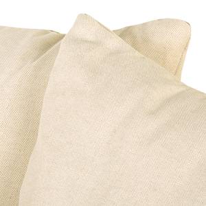 Hoekbank Caldelas III geweven stof - Beige - Longchair vooraanzicht links