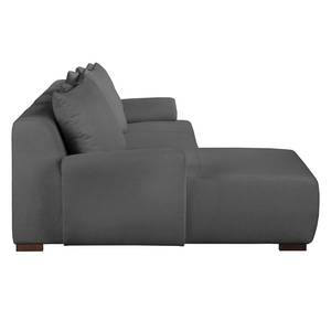 Ecksofa Caldelas Webstoff III Webstoff III - Dunkelgrau - Longchair davorstehend links