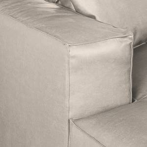 Ecksofa Calli Kunstleder Grau - Longchair davorstehend links