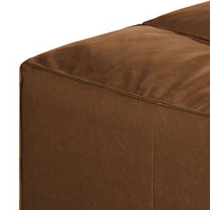 Canapé d'angle Calli Cuir synthétique marron clair - Méridienne à gauche (vue de face)