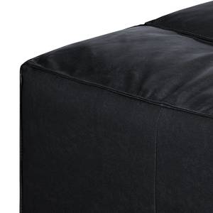 Canapé d'angle Calli Cuir synthétique noir - Méridienne à gauche (vue de face)