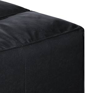 Ecksofa Calli Kunstleder Schwarz - Longchair davorstehend rechts