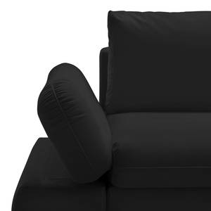 Ecksofa Capalonga (mit Schlaffunktion / beidseitig montierbar) Microfaser - Schwarz