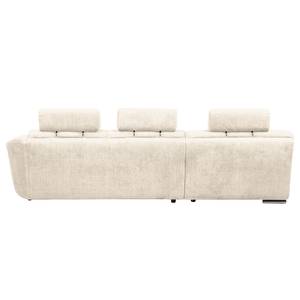 Ecksofa Carman Webstoff Webstoff - Beige - Longchair davorstehend links - Schlaffunktion