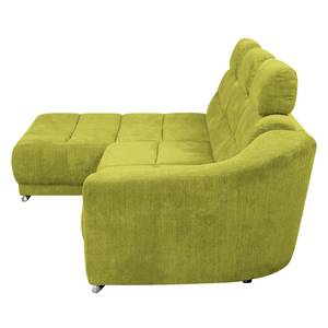 Ecksofa Carman Webstoff Webstoff - Grün - Longchair davorstehend links - Keine Funktion