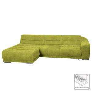 Ecksofa Carman Webstoff Webstoff - Grün - Longchair davorstehend links - Keine Funktion