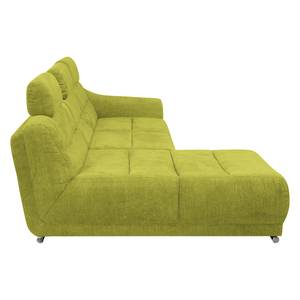 Ecksofa Carman Webstoff Webstoff - Grün - Longchair davorstehend links - Keine Funktion