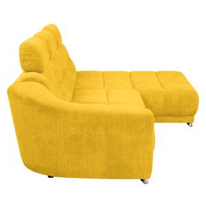 Canapé d'angle Carman Tissu - Jaune moutarde - Méridienne courte à droite (vue de face) - Sans fonction