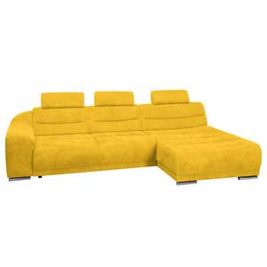 Ecksofa Carman Webstoff Webstoff - Senfgelb - Longchair davorstehend rechts - Keine Funktion