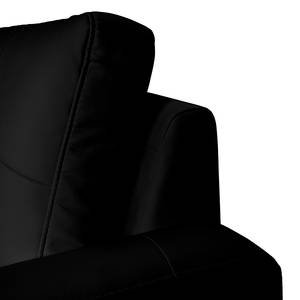 Canapé d'angle Cavolo Imitation cuir noir - Méridienne montable à gauche ou à droite