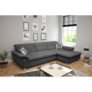 Ecksofa Charlo Antiklederlook - Longchair davorstehend rechts