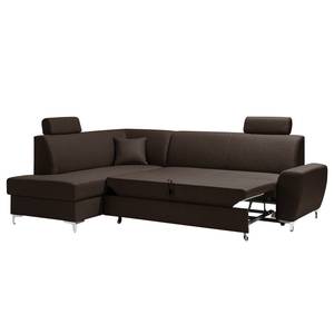 Ecksofa Chase (mit Schlaffunktion) Espresso - Ottomane davorstehend links