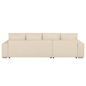 Ecksofa Chelm Webstoff Creme - Longchair davorstehend links