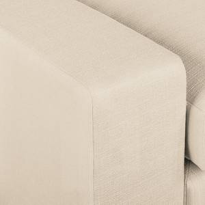 Ecksofa Chelm Webstoff Creme - Longchair davorstehend links