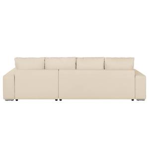 Ecksofa Chelm Webstoff Creme - Longchair davorstehend rechts