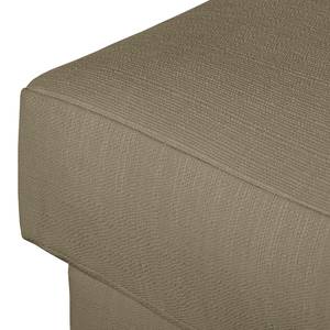 Ecksofa Chelm Webstoff Taupe - Longchair davorstehend rechts