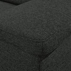 Canapé d'angle Chenega Tissu - Anthracite - Méridienne courte à gauche (vue de face) - Fonction couchage - Coffre de lit