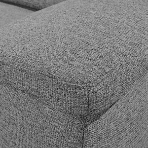 Ecksofa Chenega Webstoff Grau - Longchair davorstehend links - Schlaffunktion - Bettkasten