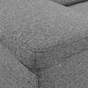 Canapé d'angle Chenega Tissu - Gris - Méridienne courte à droite (vue de face) - Fonction couchage - Coffre de lit