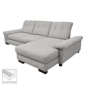 Ecksofa Chipman Webstoff Granit - Longchair davorstehend rechts - Schlaffunktion - Bettkasten