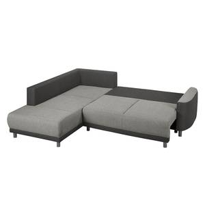 Ecksofa Colatina Strukturstoff - Mauve - Ottomane davorstehend links