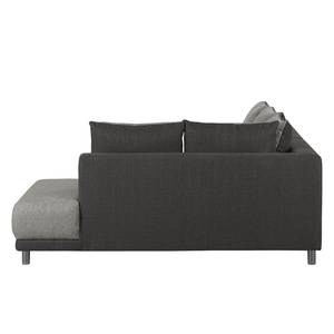 Ecksofa Colatina Strukturstoff - Mauve - Ottomane davorstehend rechts