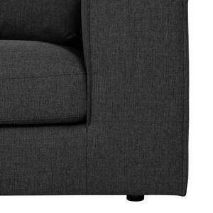 Ecksofa Columbia Webstoff Stoff Dara: Anthrazit - Longchair davorstehend links