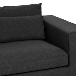 Ecksofa Columbia Webstoff Stoff Dara: Anthrazit - Longchair davorstehend links