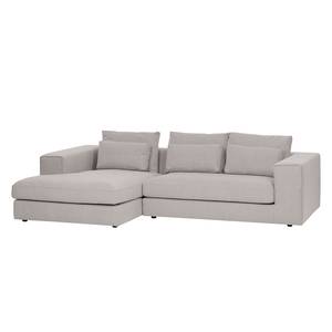 Ecksofa Columbia Webstoff Stoff Dara: Beige - Longchair davorstehend links