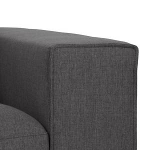 Ecksofa Columbia Webstoff Stoff Dara: Grau - Longchair davorstehend links