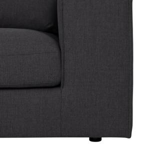 Ecksofa Columbia Webstoff Stoff Valura: Anthrazit - Longchair davorstehend links