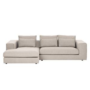 Ecksofa Columbia Webstoff Stoff Valura: Beige - Longchair davorstehend links