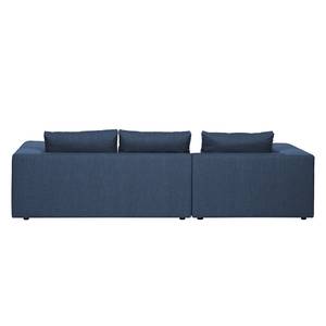 Ecksofa Columbia Webstoff Stoff Valura: Blau - Longchair davorstehend links