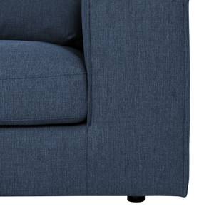 Hoekbank Columbia geweven stof - Stof Valura: Blauw - Longchair vooraanzicht links