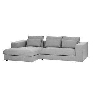 Ecksofa Columbia Webstoff Stoff Valura: Grau - Longchair davorstehend links