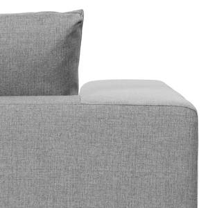 Ecksofa Columbia Webstoff Stoff Valura: Grau - Longchair davorstehend rechts