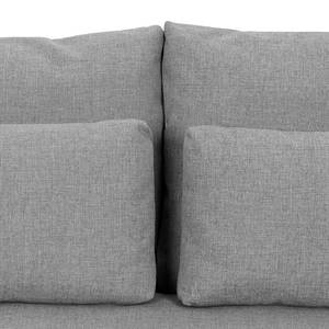 Ecksofa Columbia Webstoff Stoff Valura: Grau - Longchair davorstehend rechts