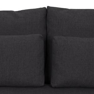 Ecksofa Columbia Webstoff Stoff Dara: Anthrazit - Longchair davorstehend rechts