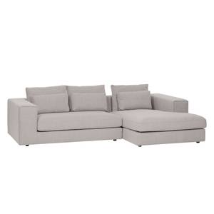 Ecksofa Columbia Webstoff Stoff Dara: Beige - Longchair davorstehend rechts