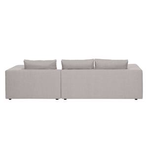 Ecksofa Columbia Webstoff Stoff Dara: Beige - Longchair davorstehend rechts