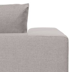 Ecksofa Columbia Webstoff Stoff Dara: Beige - Longchair davorstehend rechts