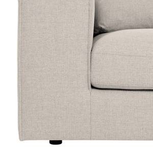 Ecksofa Columbia Webstoff Stoff Dara: Creme - Longchair davorstehend rechts