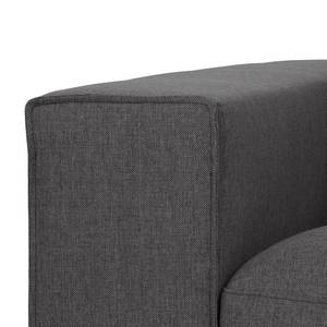 Ecksofa Columbia Webstoff Stoff Dara: Grau - Longchair davorstehend rechts