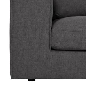 Ecksofa Columbia Webstoff Stoff Dara: Grau - Longchair davorstehend rechts