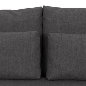 Ecksofa Columbia Webstoff Stoff Dara: Grau - Longchair davorstehend rechts