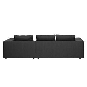 Ecksofa Columbia Webstoff Stoff Valura: Anthrazit - Longchair davorstehend rechts