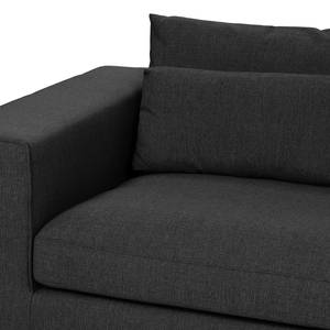 Ecksofa Columbia Webstoff Stoff Valura: Anthrazit - Longchair davorstehend rechts