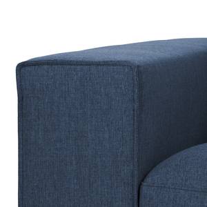 Ecksofa Columbia Webstoff Stoff Valura: Blau - Longchair davorstehend rechts