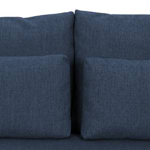 Ecksofa Columbia Webstoff Stoff Valura: Blau - Longchair davorstehend rechts