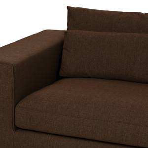 Ecksofa Columbia Webstoff Stoff Valura: Braun - Longchair davorstehend rechts